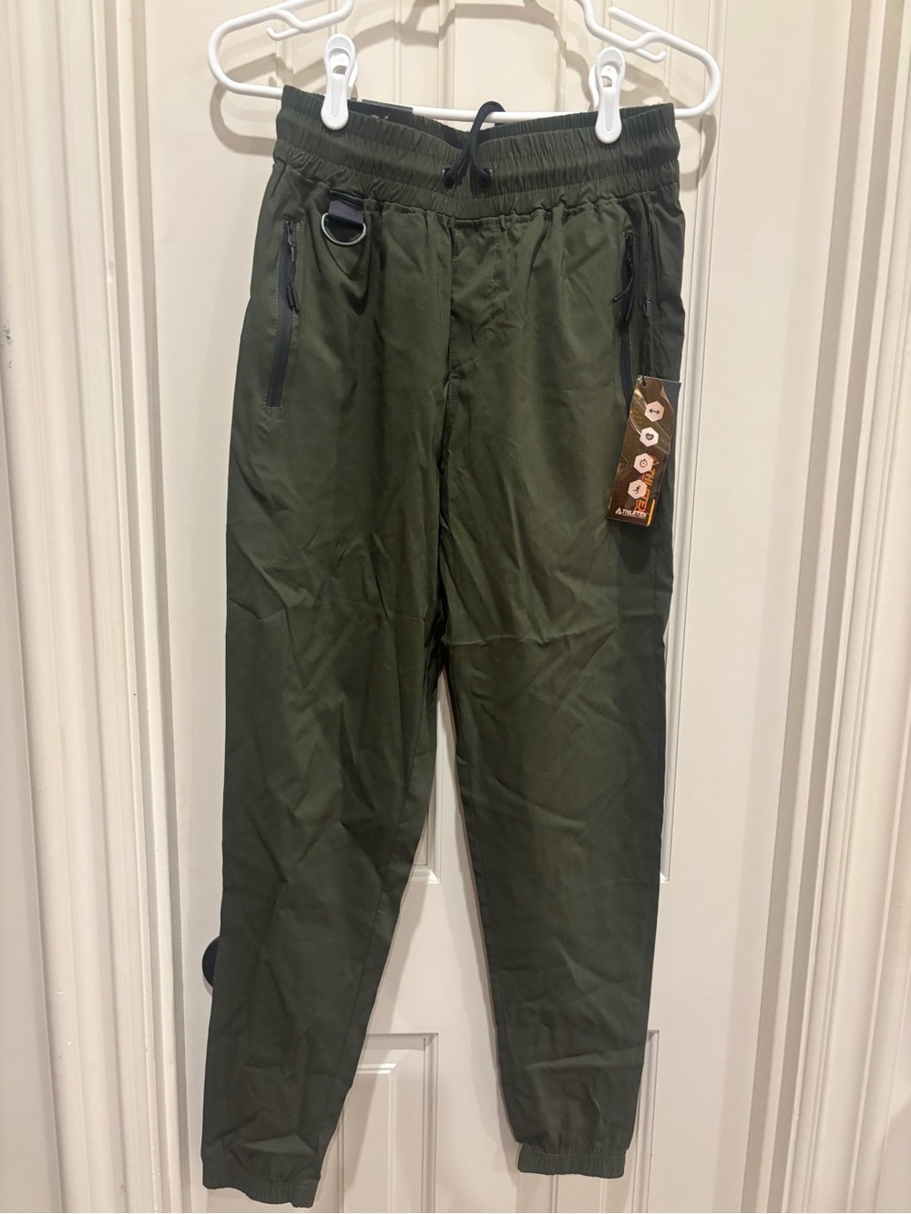 Men's Olive Green Drawstring Jogger Pants